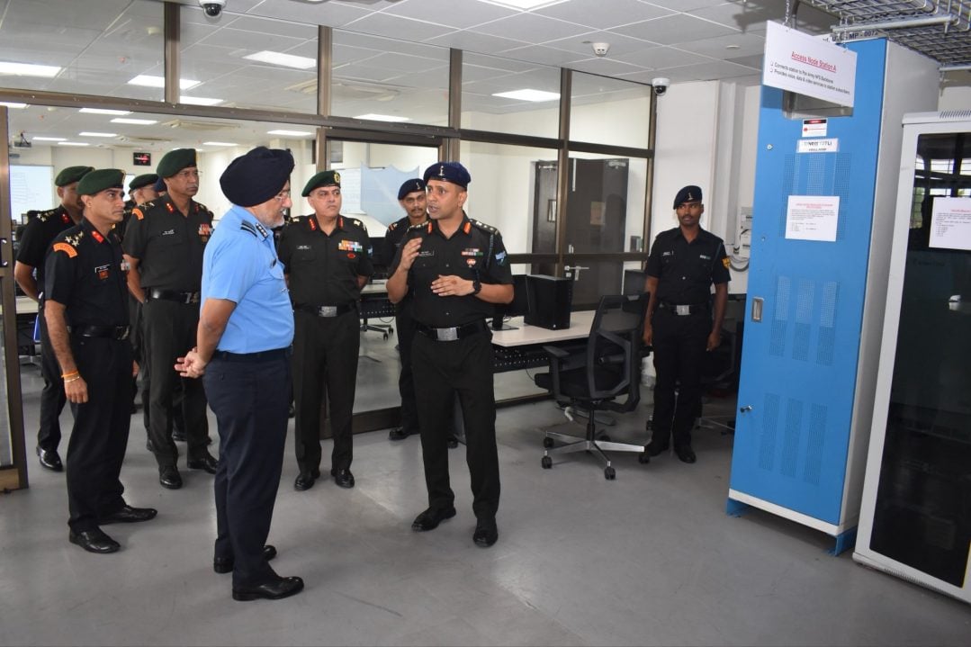 Air Marshal Tajinder Singh Reviewing