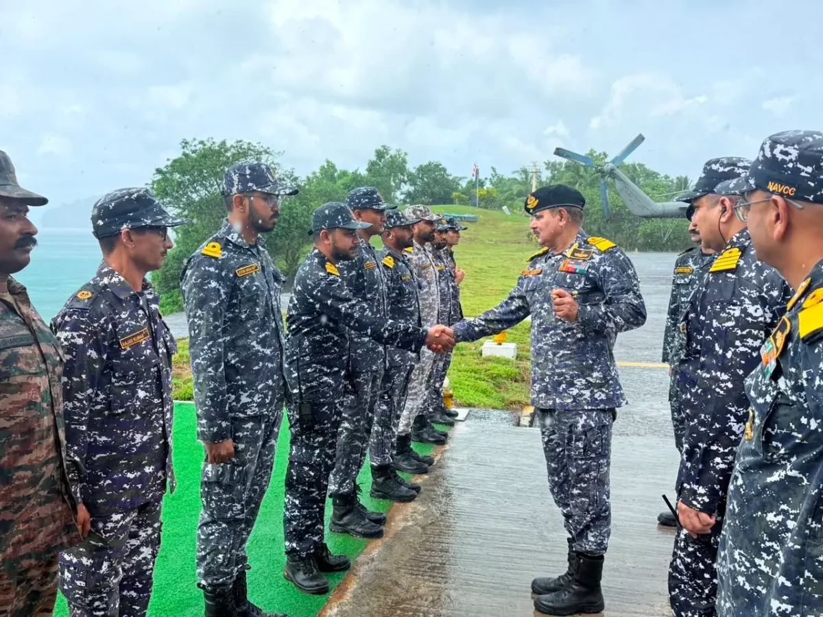 CINCAN Reviews Tri-Service Operational Preparedness in Southern Group of Andaman & Nicobar Islands