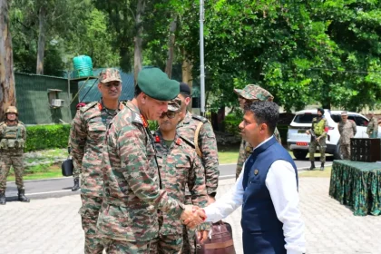COAS General Dhiraj Seth Shaking Hands