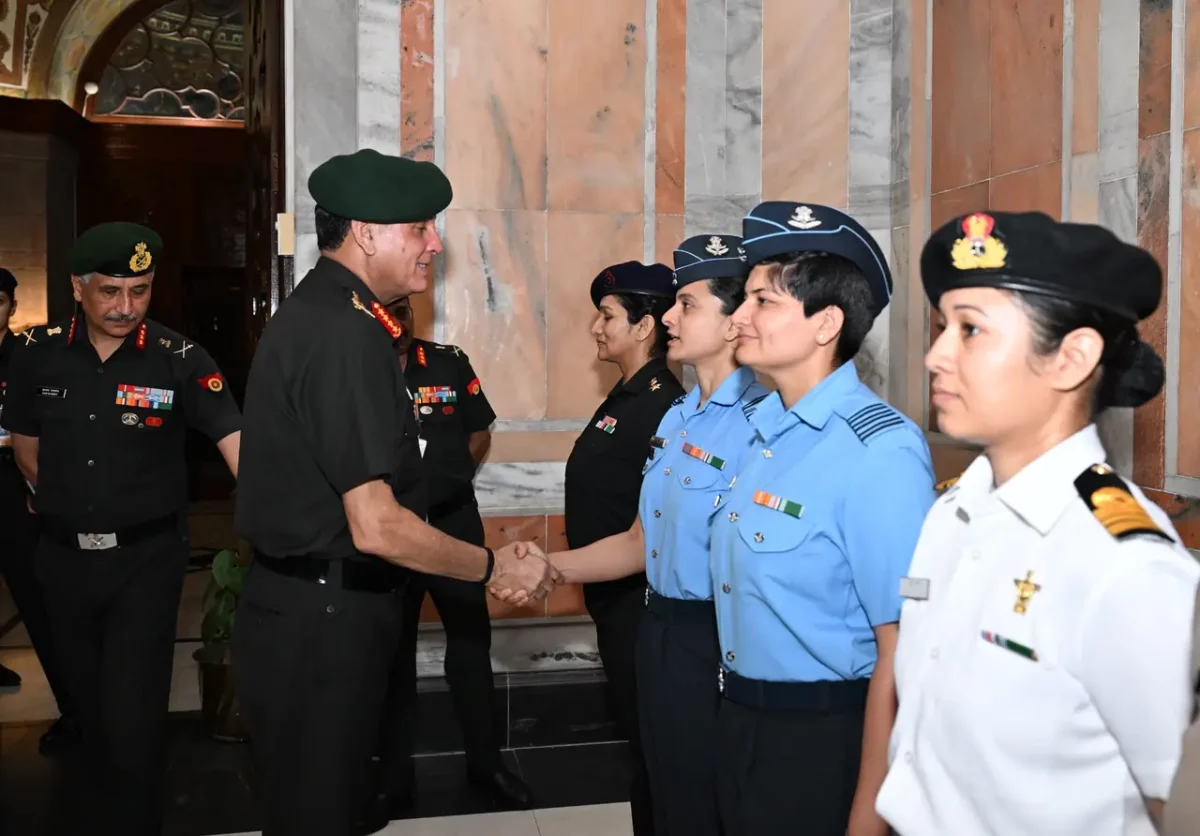 General Dhiraj Seth Meets Trailblazing Women Officers After Historic Tri-Service Global Sailing Expedition