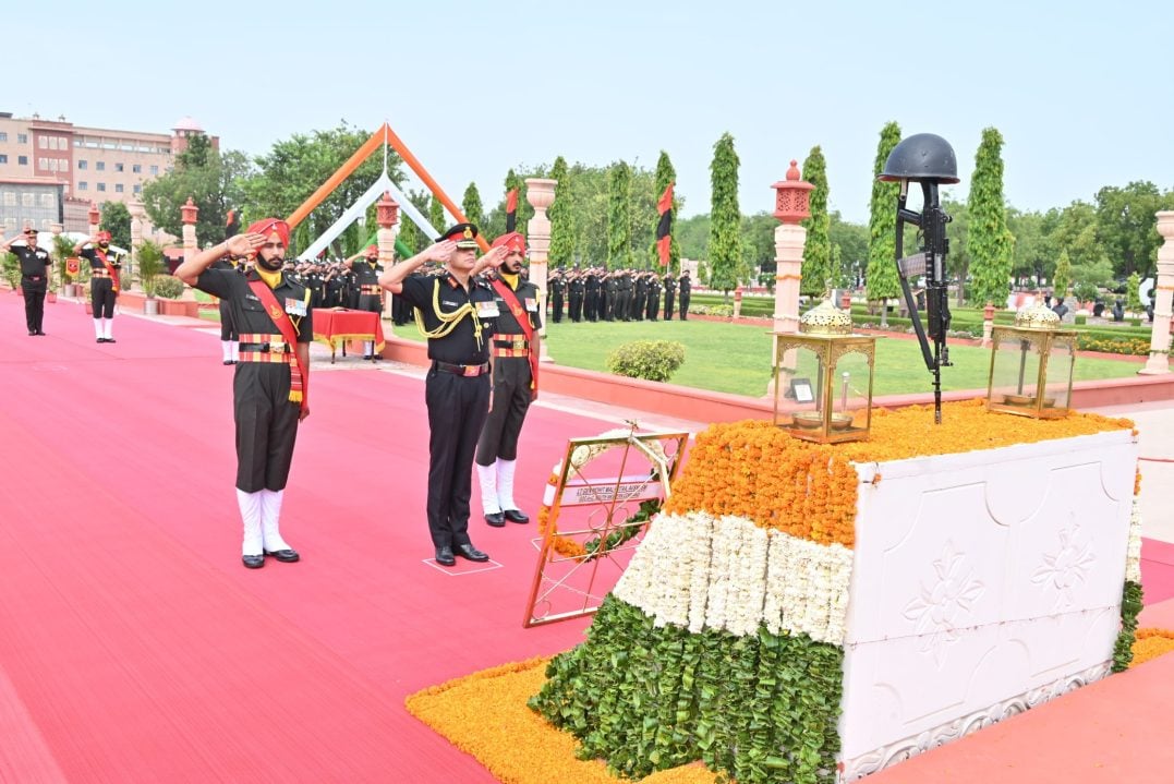 Lieutenant General Mohit Malhotra Saluting