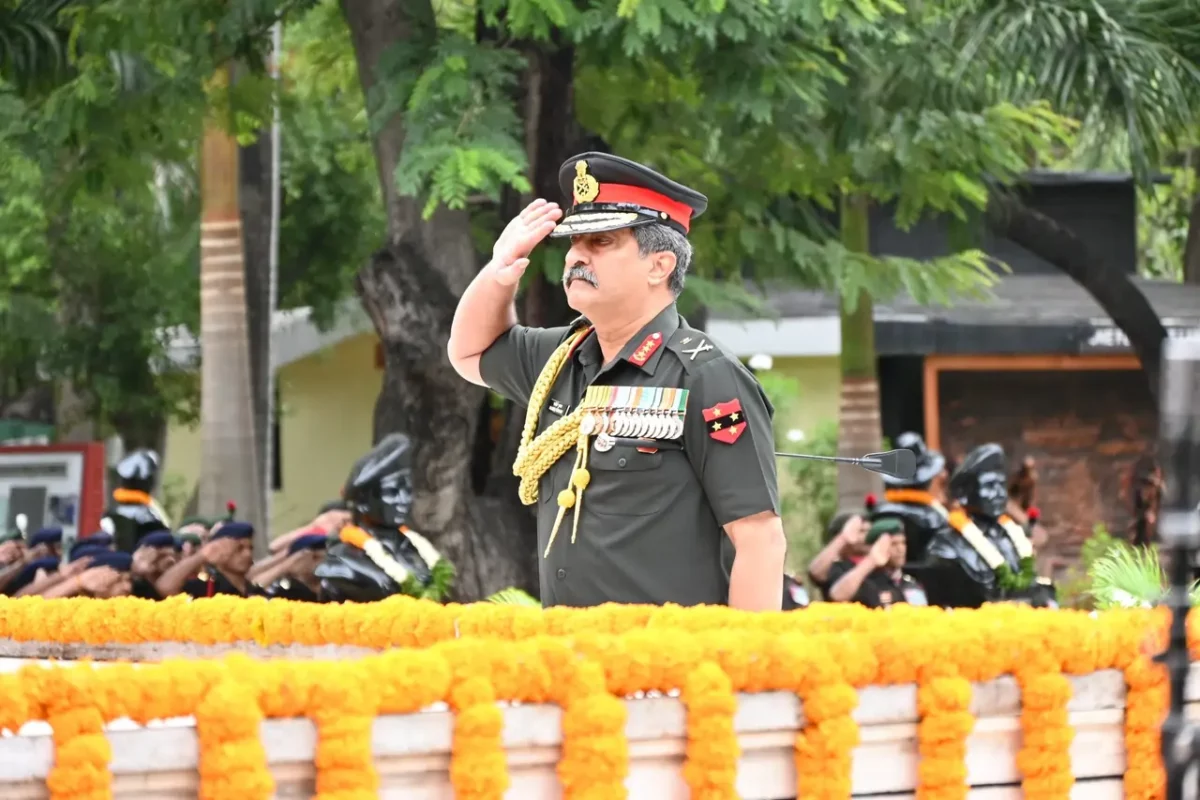 Lieutenant General Rajesh Pushkar Saluting