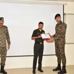 Lt Col Ankur Tyagi Getting Award