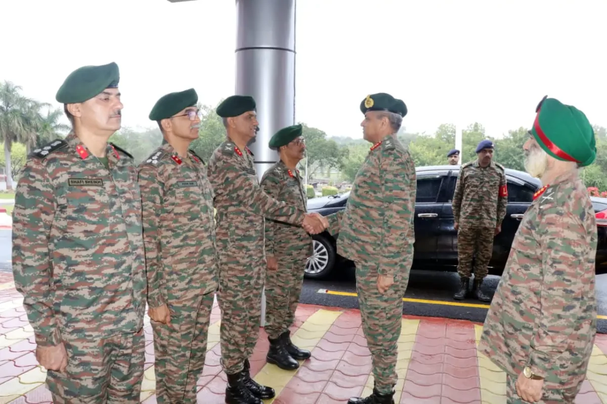 Lt Gen Anindya Sengupta Shaking Hands