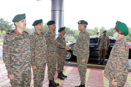Lt Gen Anindya Sengupta Shaking Hands