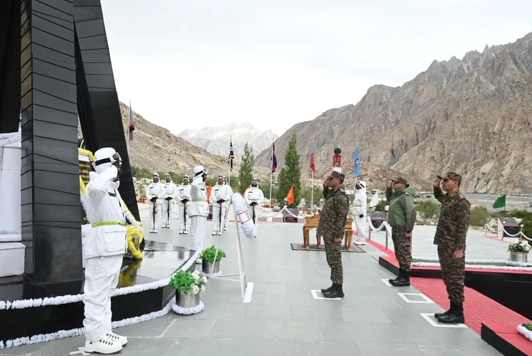Lt Gen Madanraj Pande Saluting