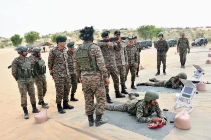 Lt Gen Malhotra Using Gun