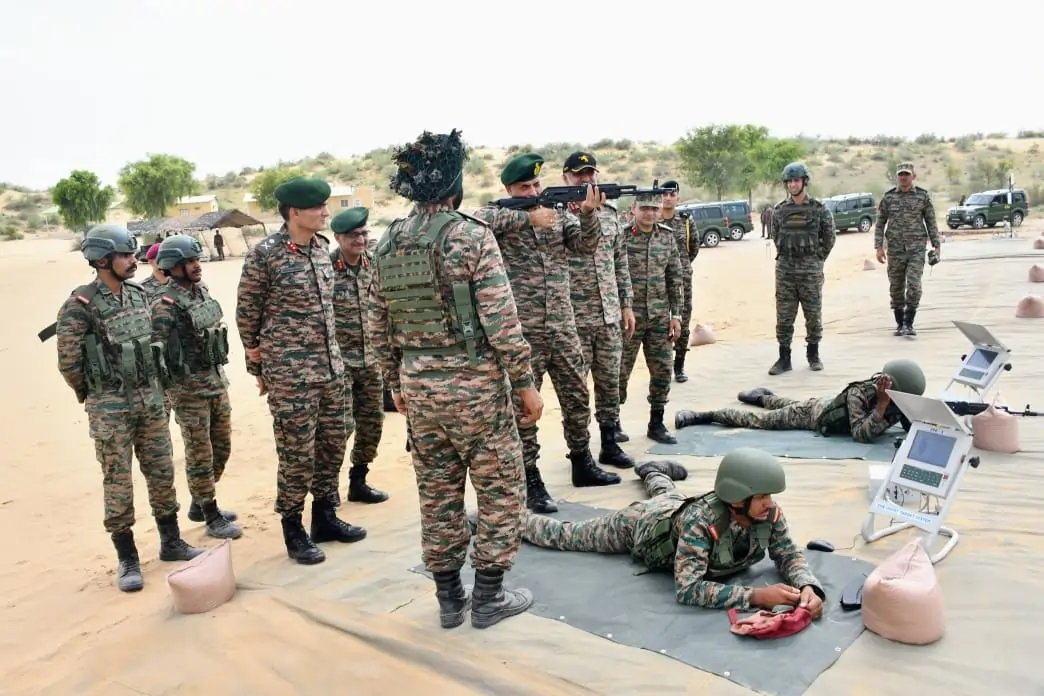 Lt Gen Malhotra Using Gun