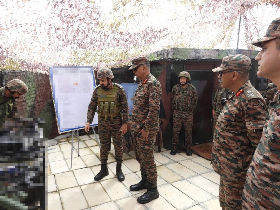 Lt Gen PK Mishra Reviewing
