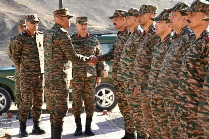 Lt Gen Pratik Sharma Shaking Hands