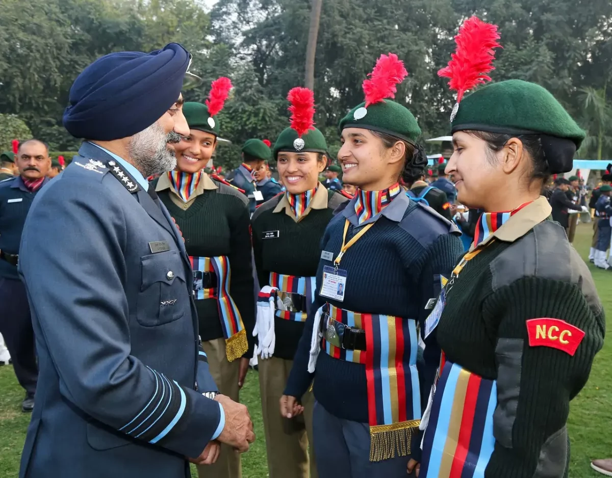 NCC Cadets Interacting