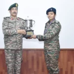 Officer Giving Trophy