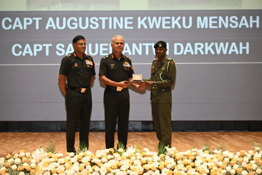 Officer Presenting Award