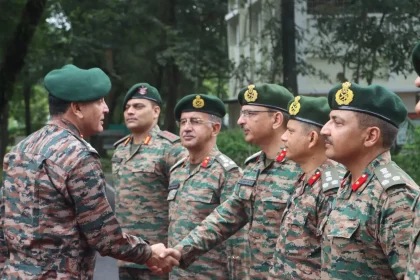 Officers Shaking Hands