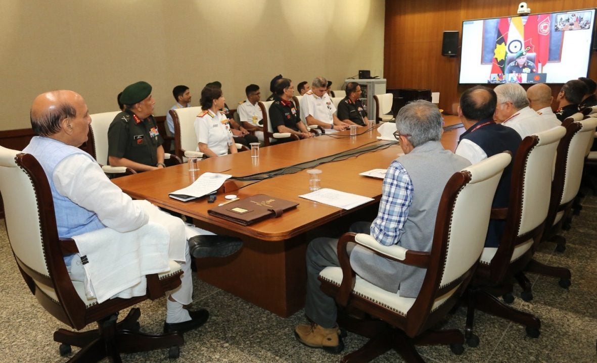 Rajnath Singh Interacting