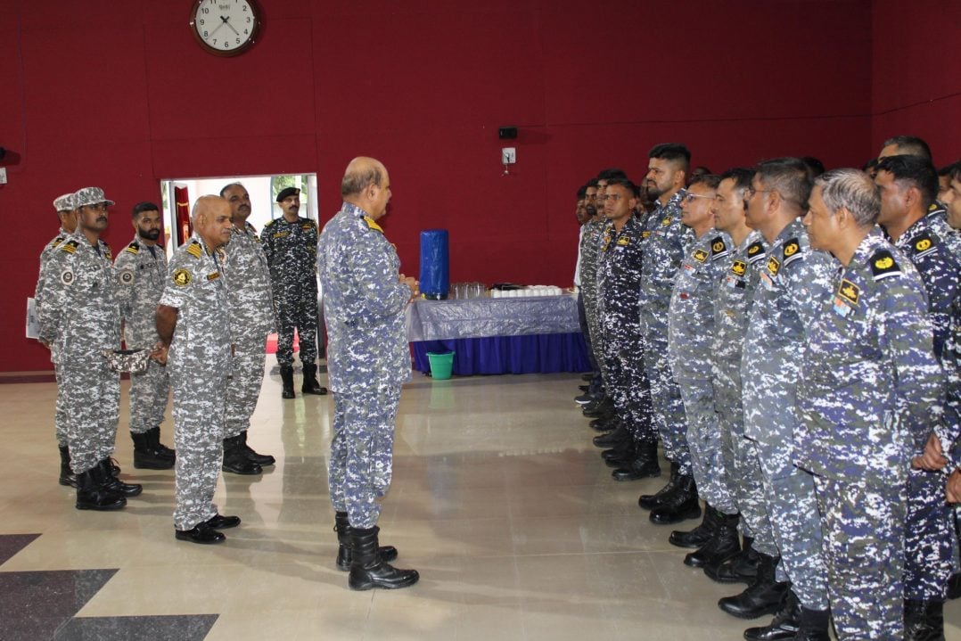 Vice Admiral McCarty Interacting
