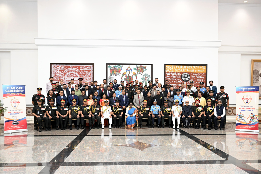 President Droupadi Murmu Unveils Durand Cup 2026 Trophies at Rashtrapati Bhavan