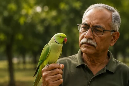 AI Image of Army Man with Parrot