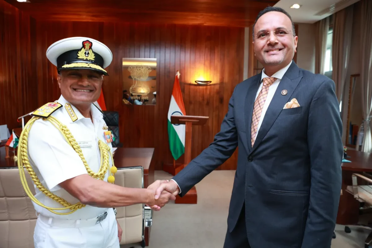 Adm Krishna Swaminathan Shaking Hands