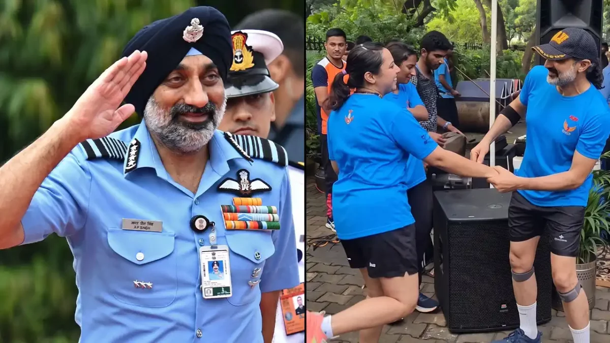 Air Chief Marshal AP Singh Breaks Protocol, Joins IAF Personnel and Families on Dance Floor in Viral Video