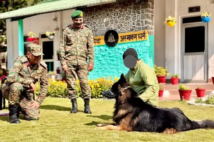 Army Dog Tyson of 2 Para SF Honoured with Mention-in-Despatches by President Murmu for Extraordinary Courage in Kishtwar Operation