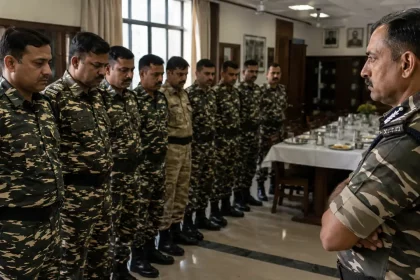 CRPF Takes Action Against 8 Officers for Skipping Senior’s Working Lunch