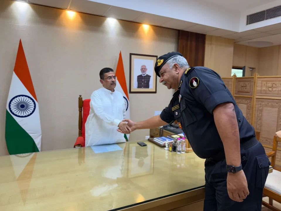 General Bhrigu Srinivasan Shaking Hands