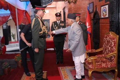 General Dhiraj Seth and President Paudel