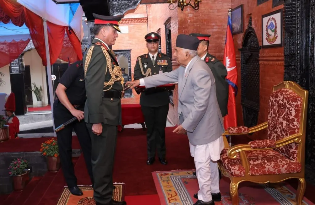 General Dhiraj Seth and President Paudel