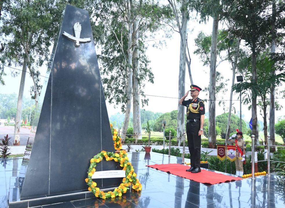 Lieutenant General Amit Kabthiyal Saluting