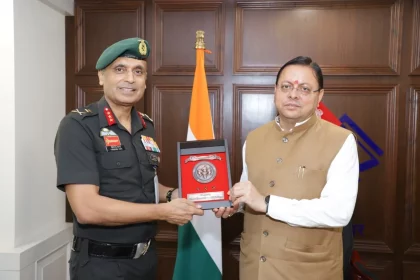 Lieutenant General Virendra Vats Meets Uttarakhand Chief Minister Pushkar Singh Dhami, Discusses NCC Expansion in Border Areas