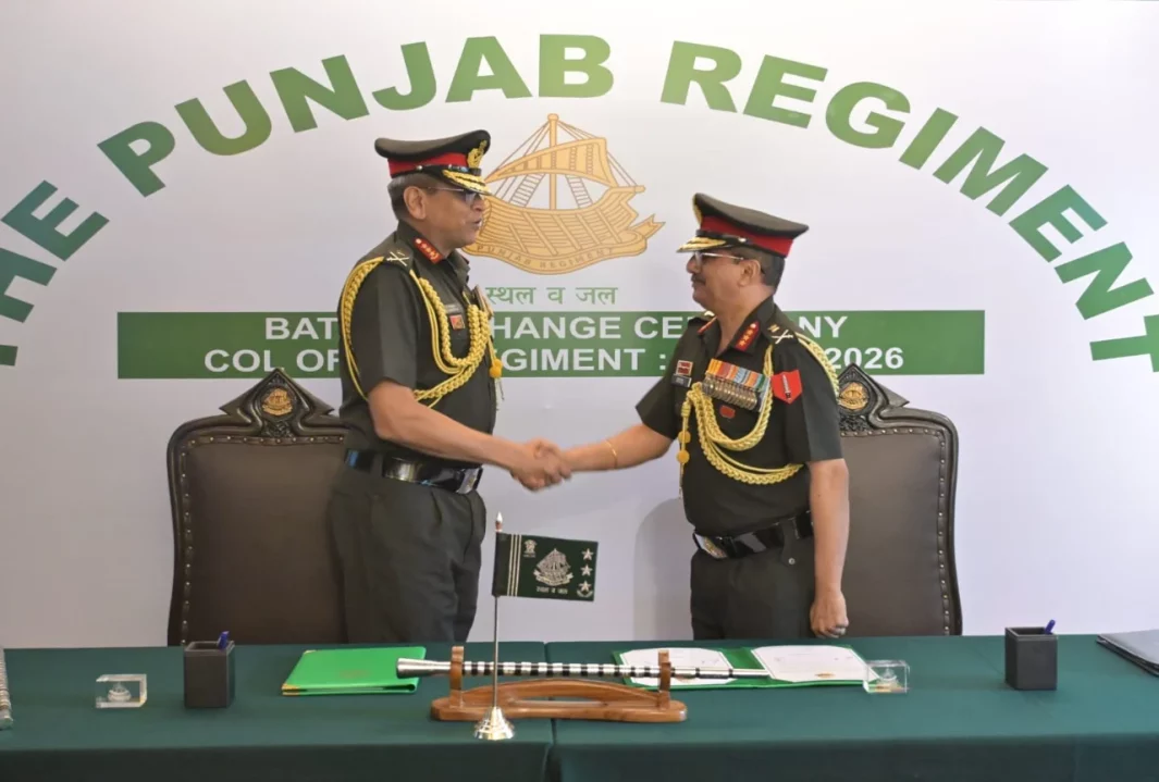 Lt Gen Anindya Sengupta Shaking Hands