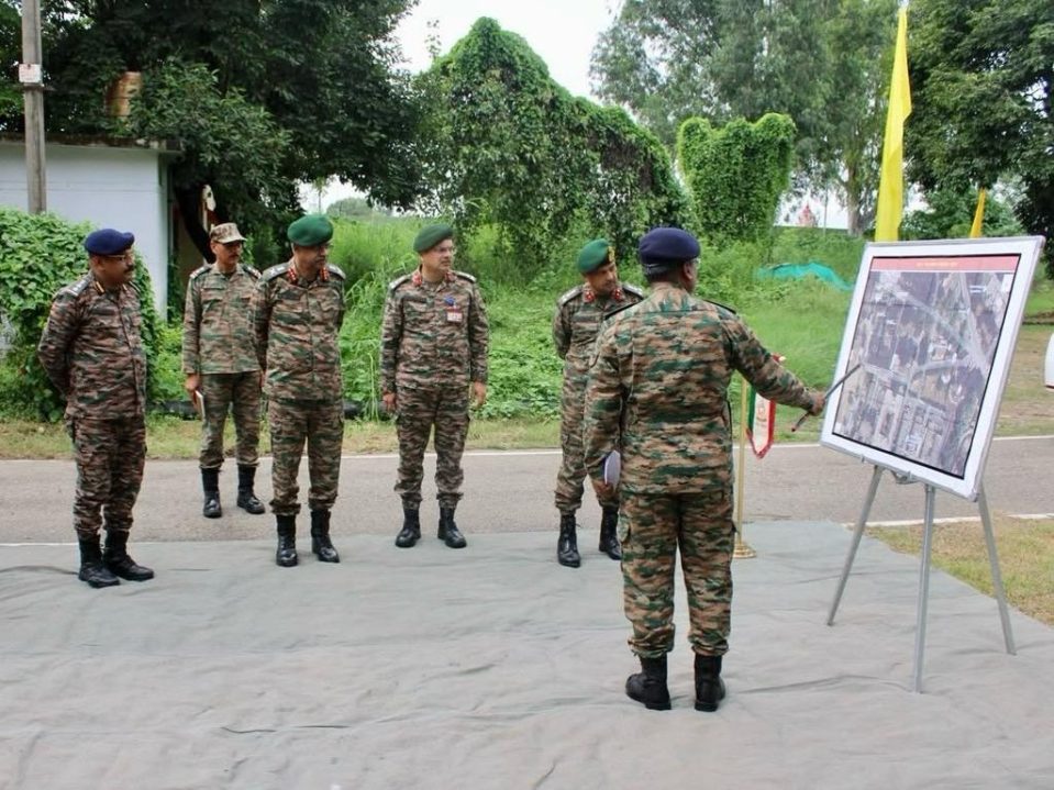 Lt Gen Balakrishnan Jayan Reviewing