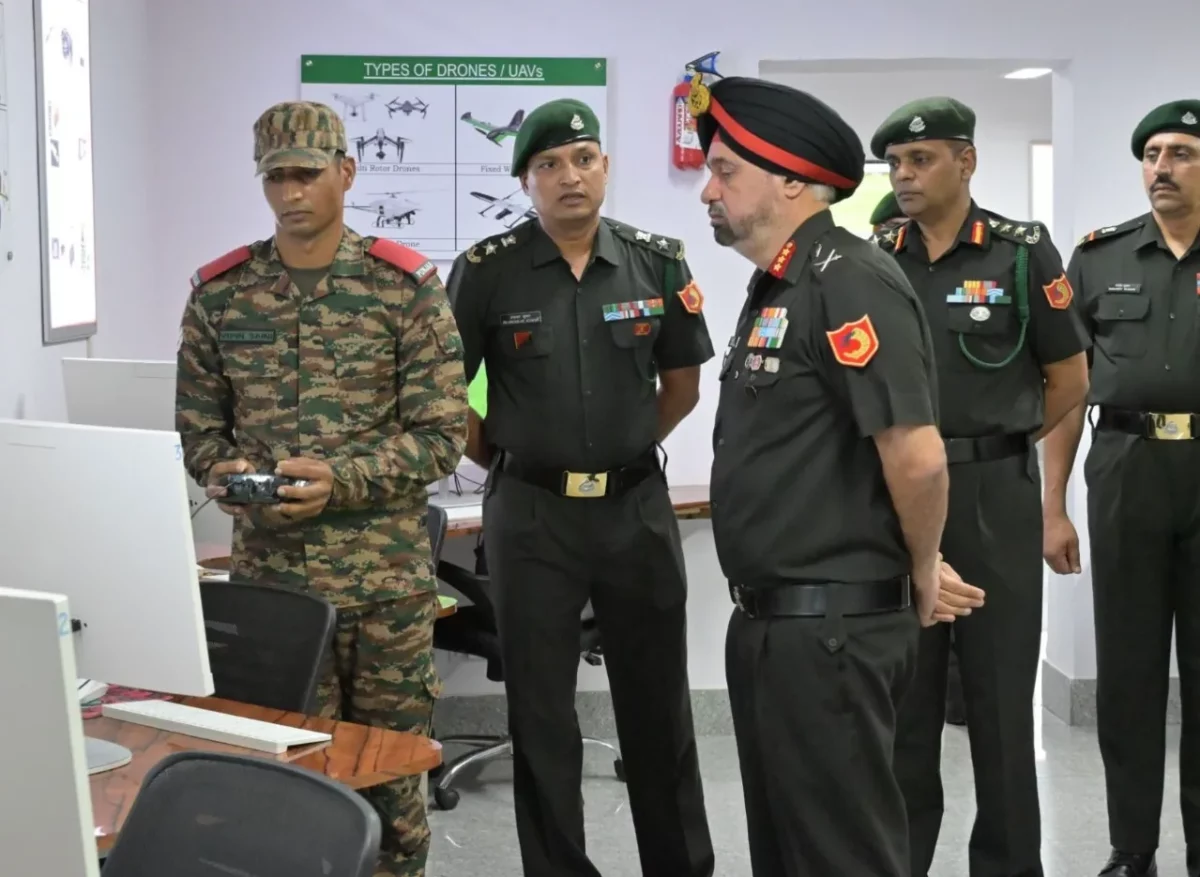Lt Gen Chadha Reviewing