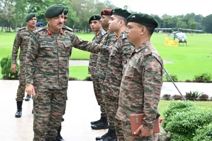 Lt Gen Manraj Mann Meeting Officers