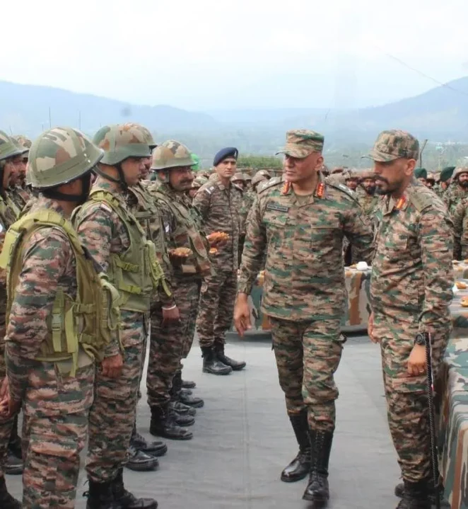 Lt Gen Pratik Sharma with Officers