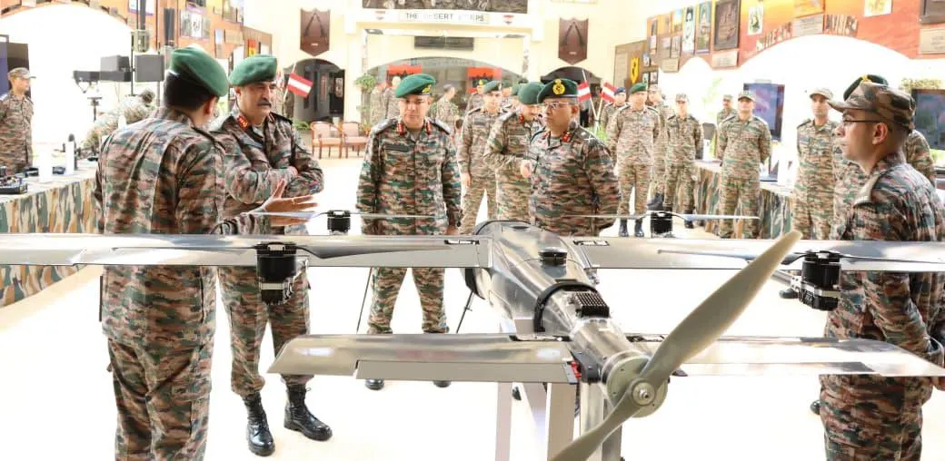 Lt Gen Rajesh Pushkar Reviewing