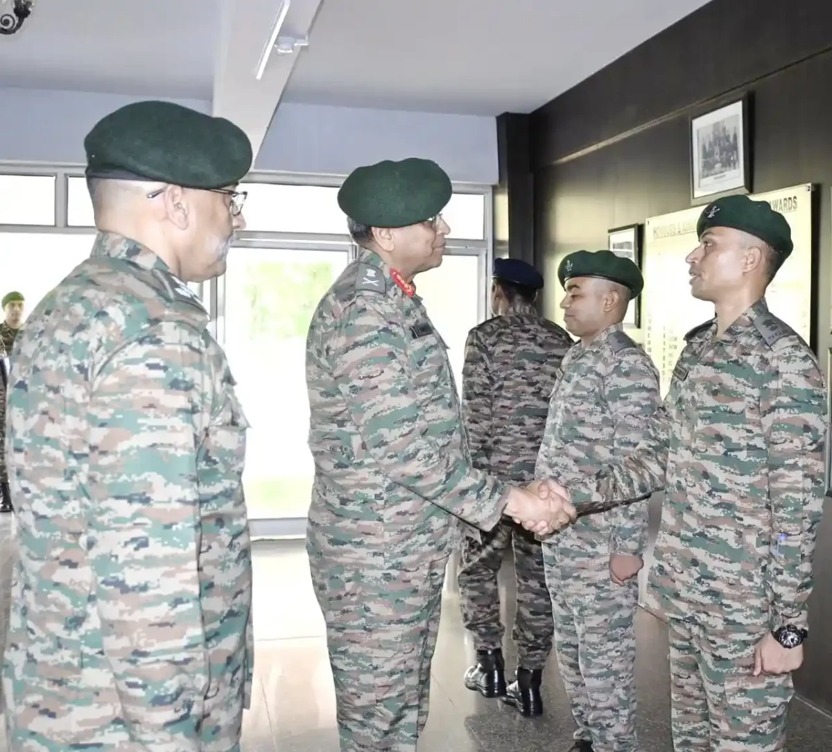 Lt Gen Sengupta Shaking Hands