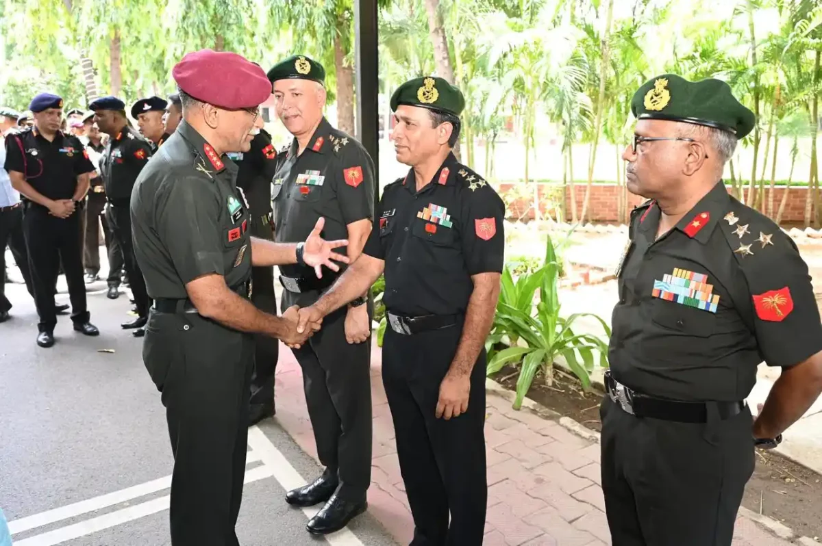 Lt Gen Sreehari Shaking Hands