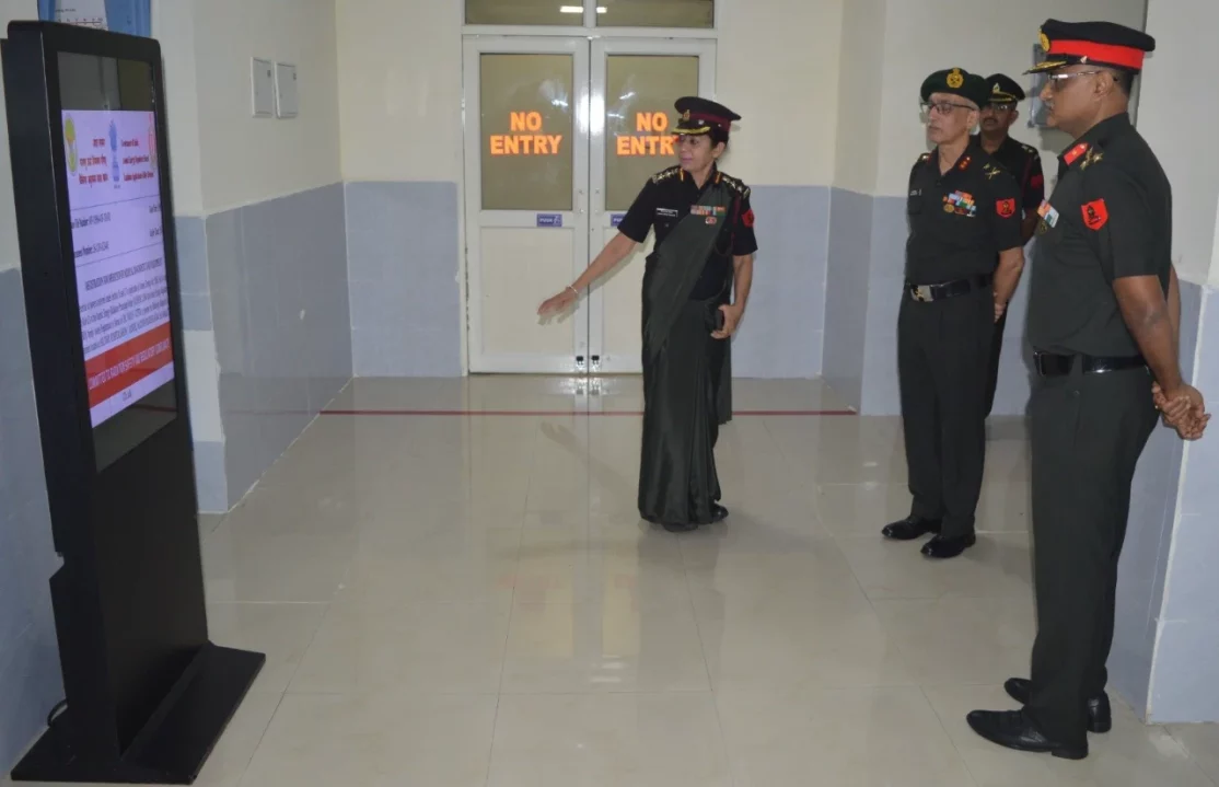 Maj Gen AD Sud Reviewing