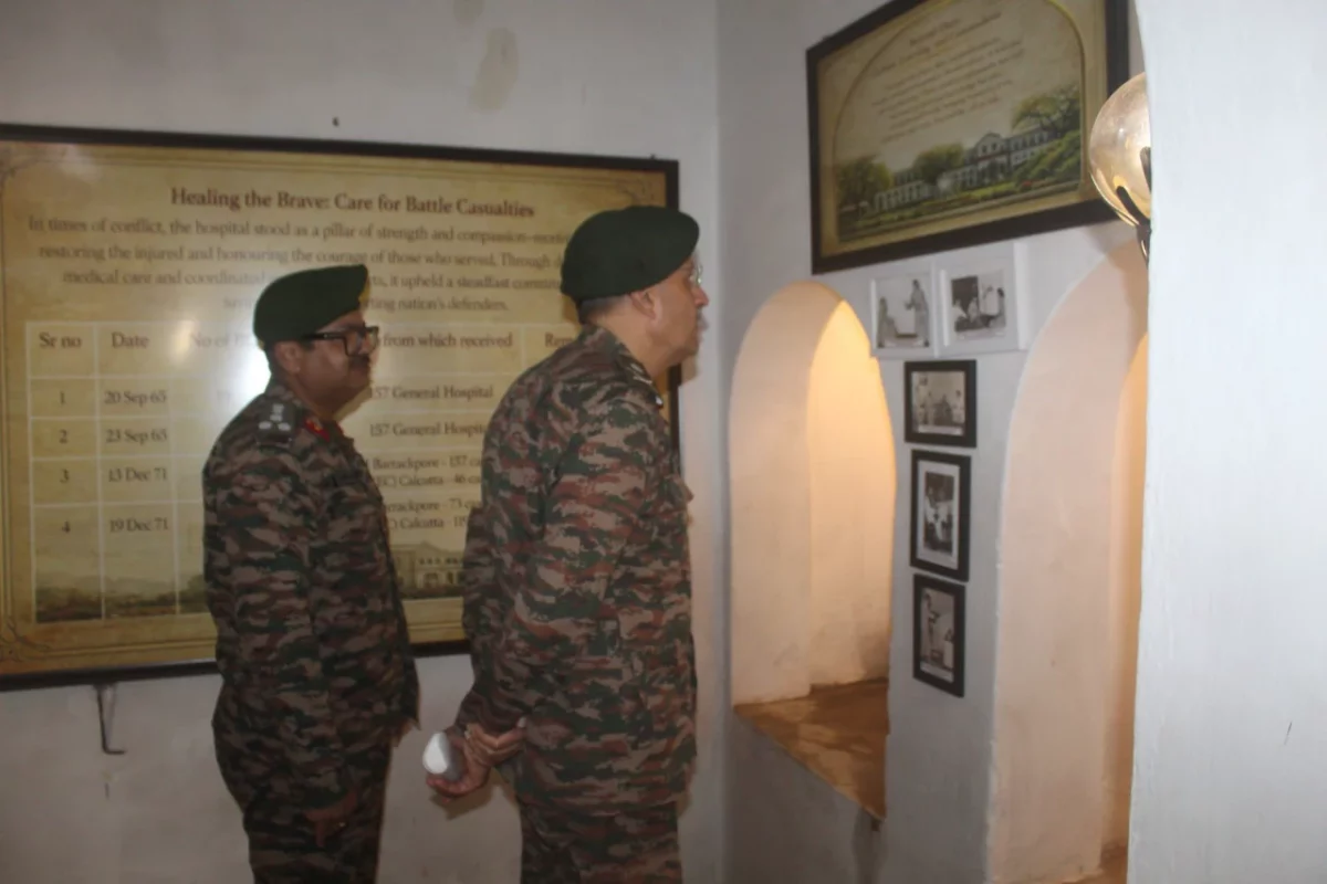 Maj Gen Giriraj Singh Reviewing