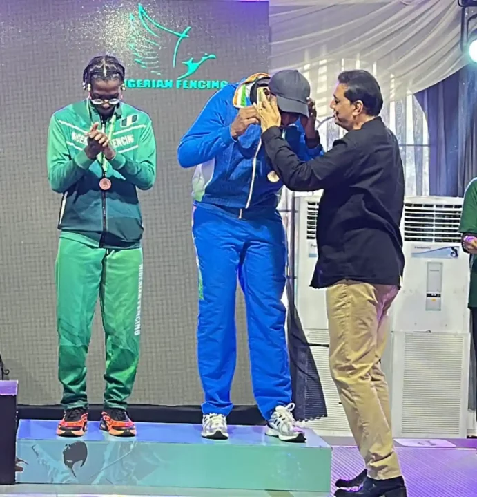 Medal Being Given
