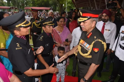 Officer Cadets Shaking Hands