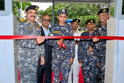 Officer Cutting Ribbon