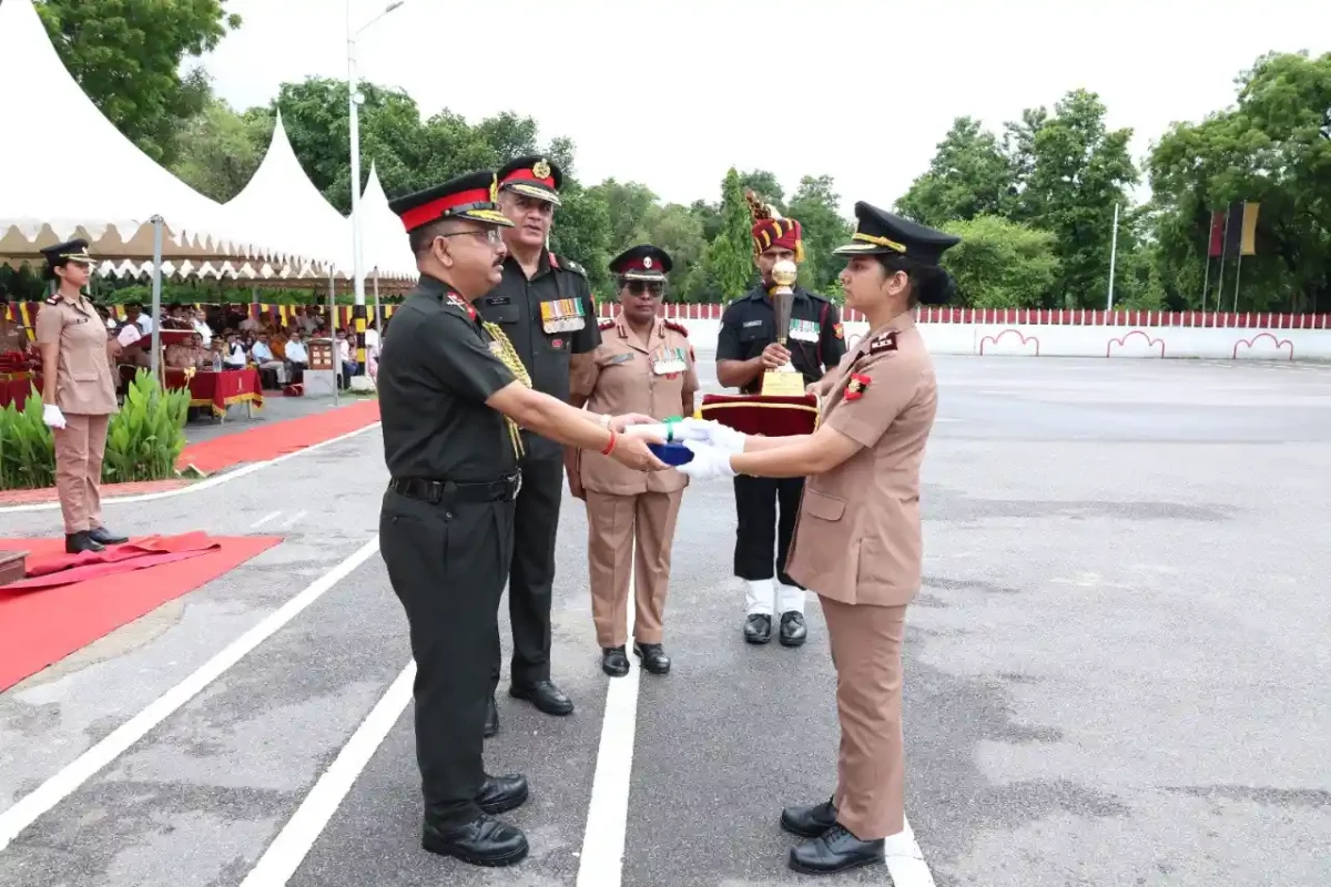 Officer Giving Trophy