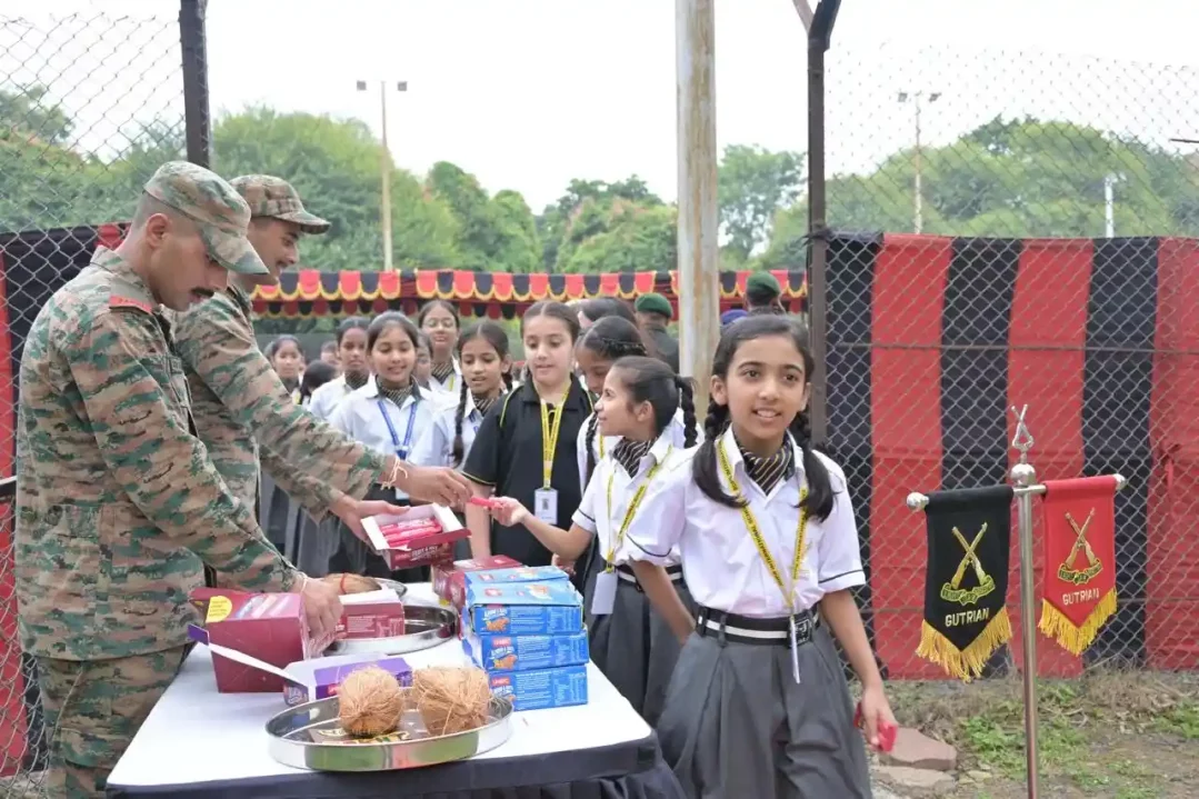 Officers Giving Chocolates