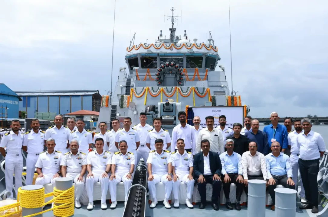 Officers at INS Mangrol