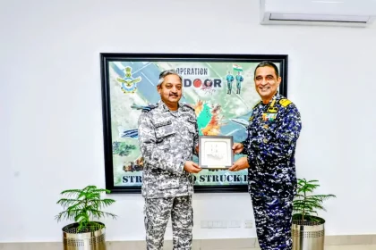 RAdm Sritanu Guru and Air Marshal Shivananad