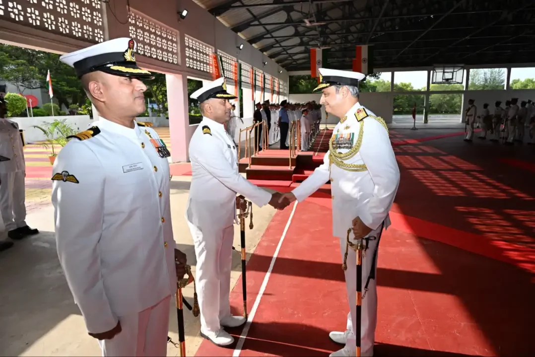 Rear Admiral Arjun Dev Nair Shaking Hands