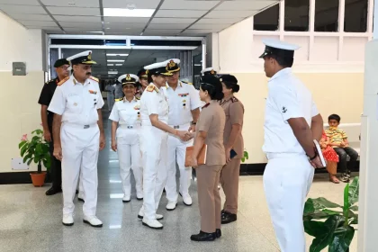 Surg Vice Admiral Arti Sarin Reviews Advanced Medical Facilities at INHS Asvini